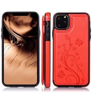 Leather Card Holder Wallet Case for iPhone 13 Pro